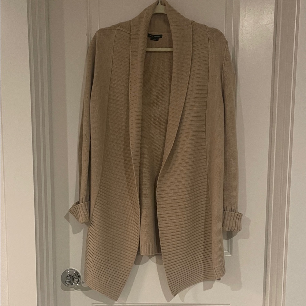 Club Monaco Beige Open Front Cardigan Sweater Size Small